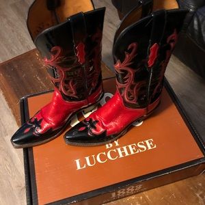 Lucchese patent leather women’s size 7.5 boots